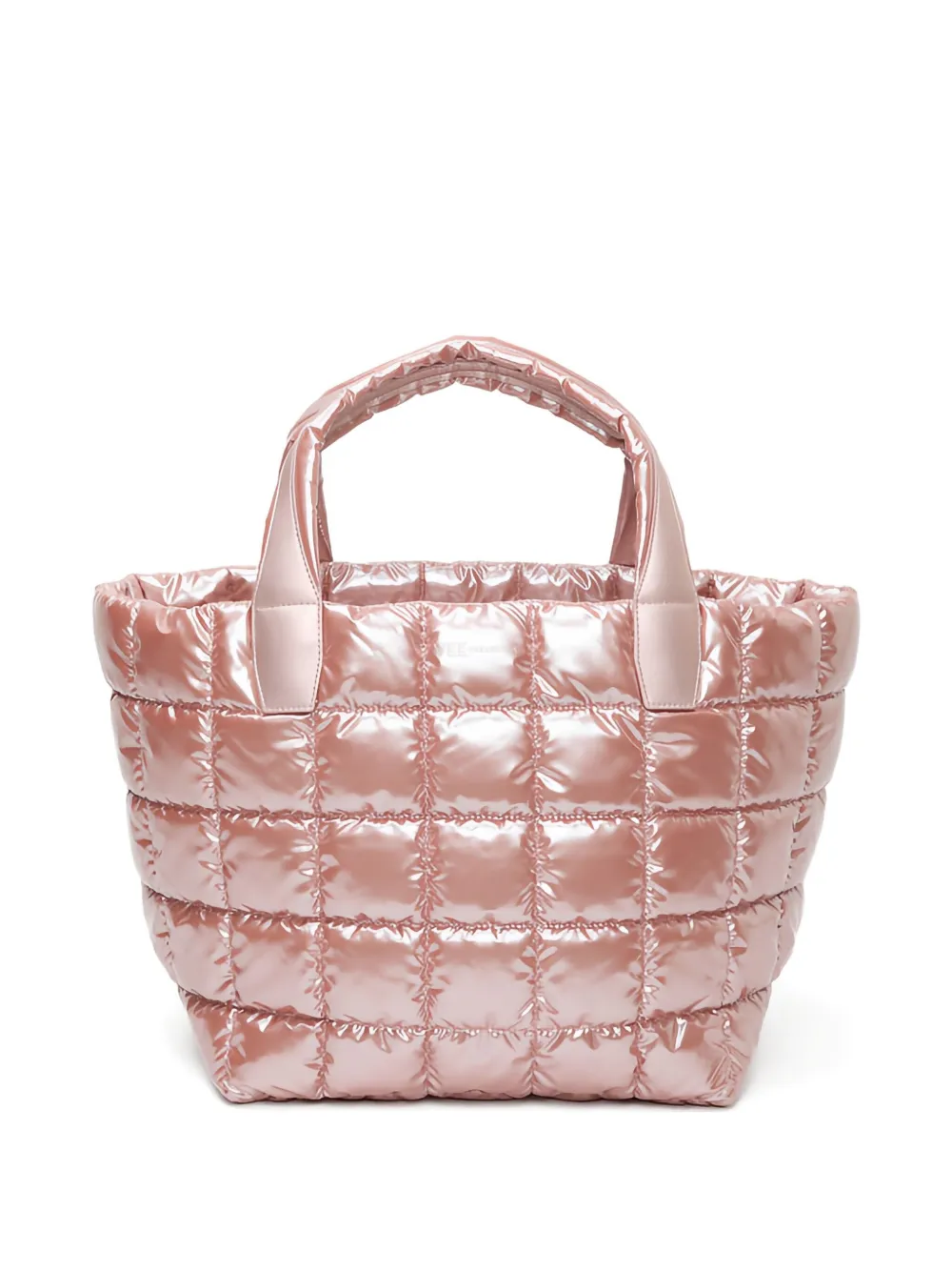 VeeCollective quilted metallic-effect tote bag | Pink | Image 1
