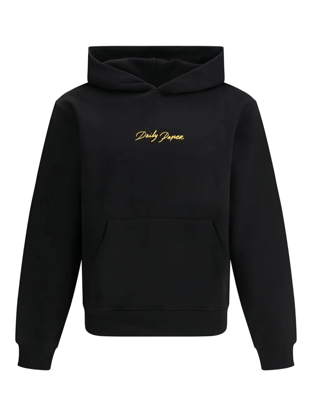 embroidered-logo hoodie