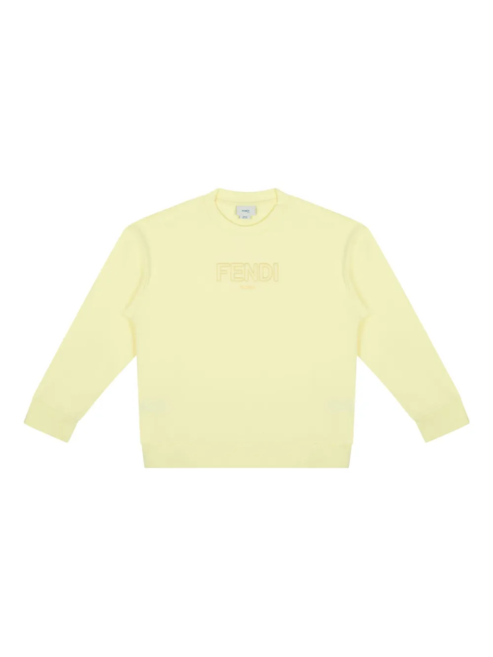 Fendi Kids Sweater met geborduurd logo Geel