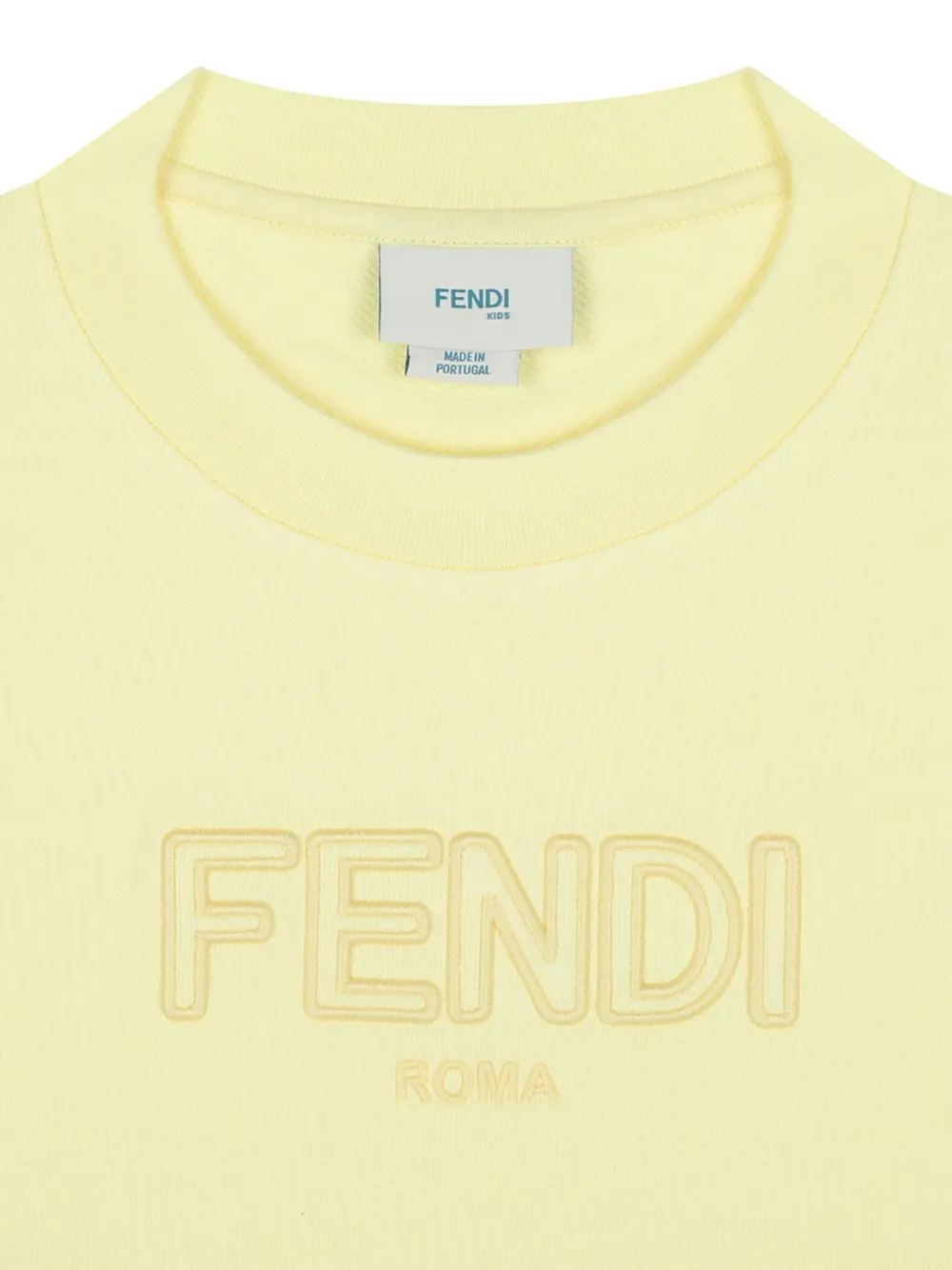Fendi Kids Sweater met geborduurd logo Geel