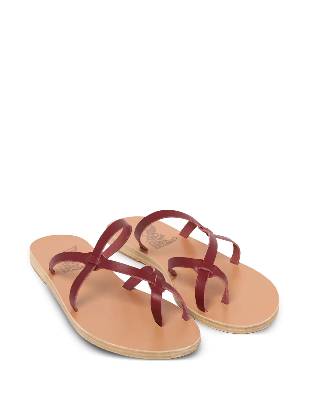 Ancient Greek Sandals leather sandals Red