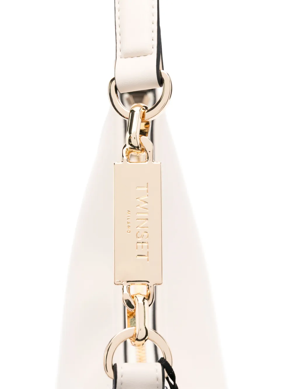 TWINSET Schoudertas met logo Beige