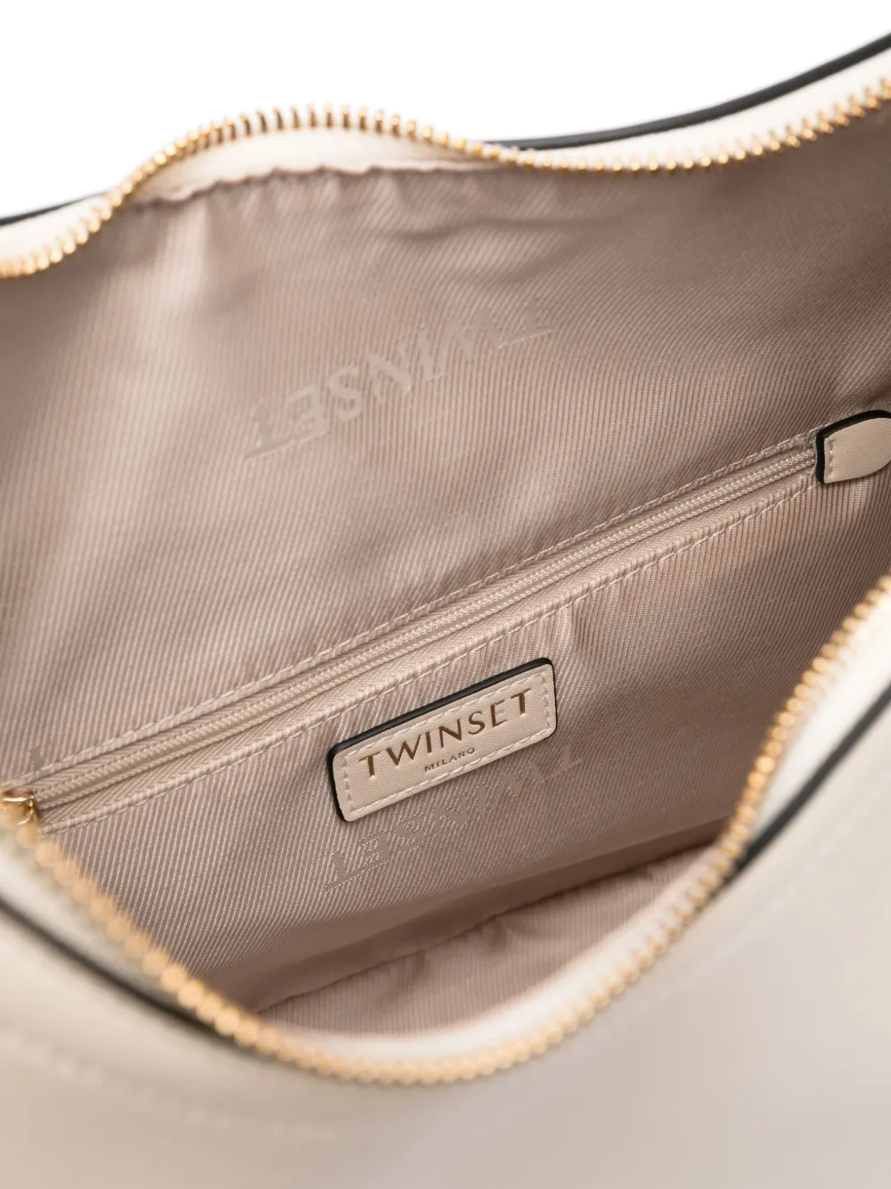 TWINSET Schoudertas met logo Beige