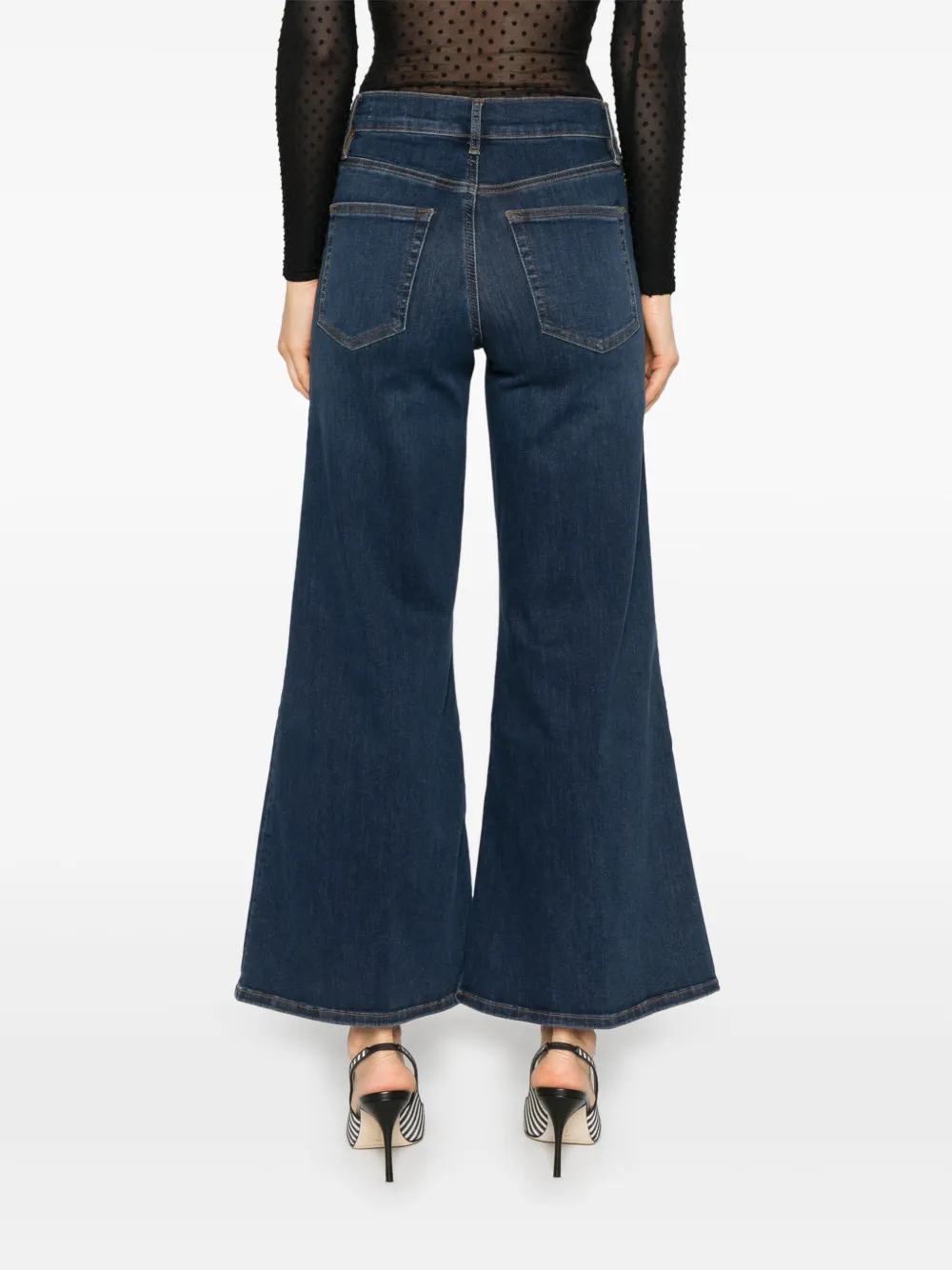 FRAME Le Palazzo Crop jeans Blauw