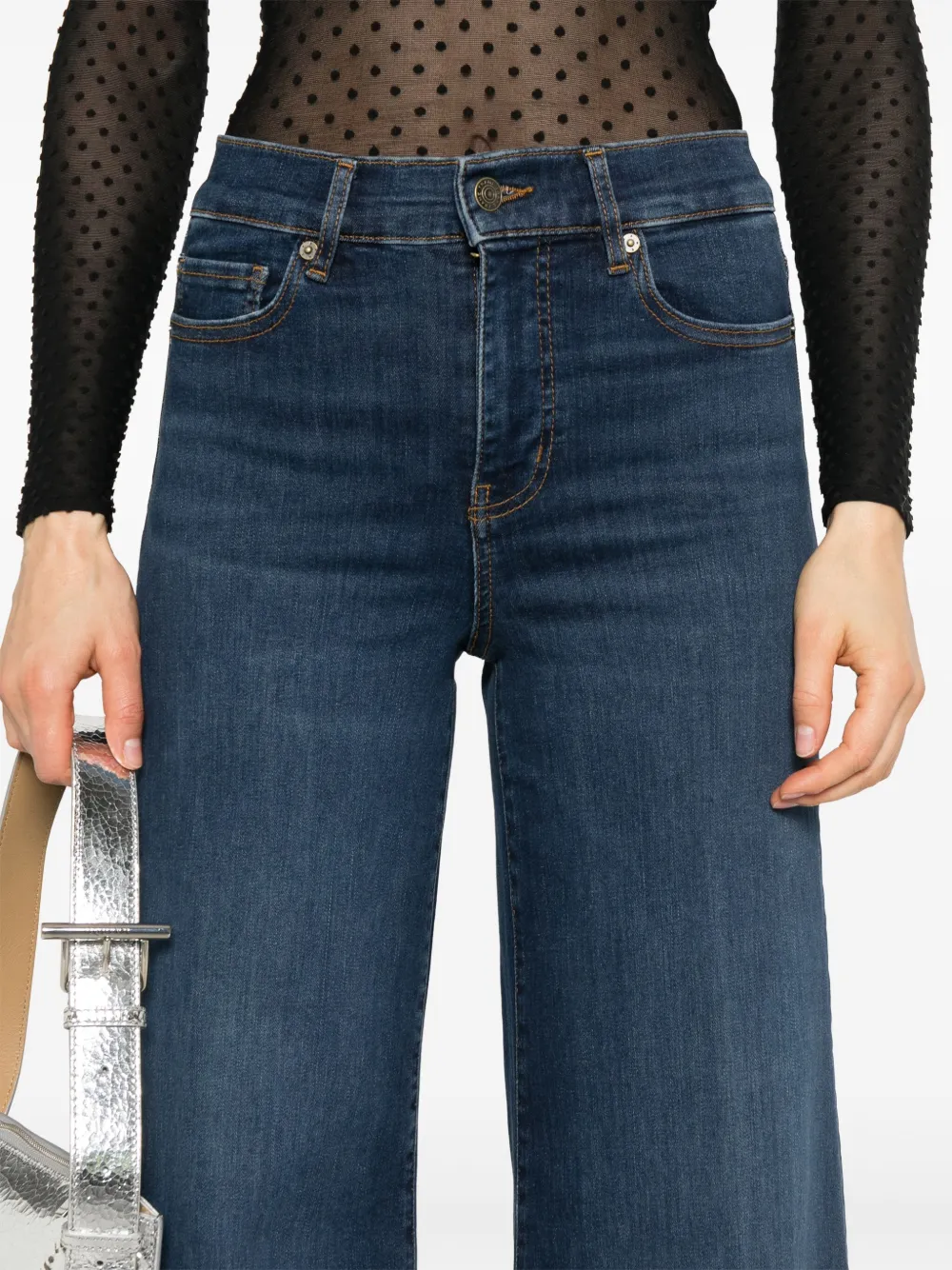 FRAME Le Palazzo Crop jeans Blauw