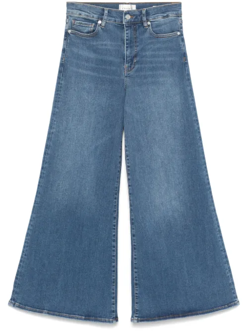 FRAME jean Le Palazzo Crop - Bleu - FRAME - Modalova