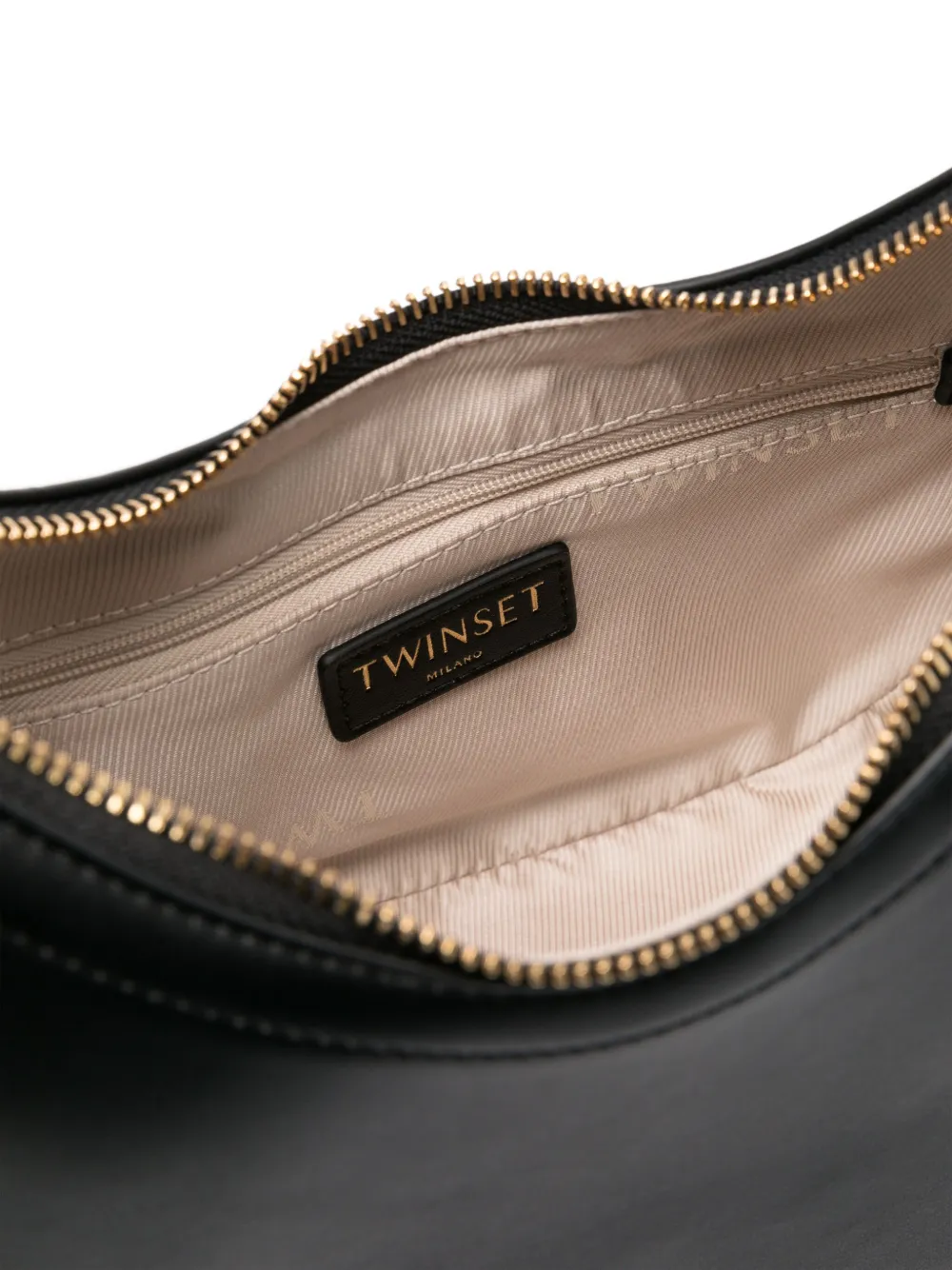 TWINSET Shopper met logoplakkaat Zwart
