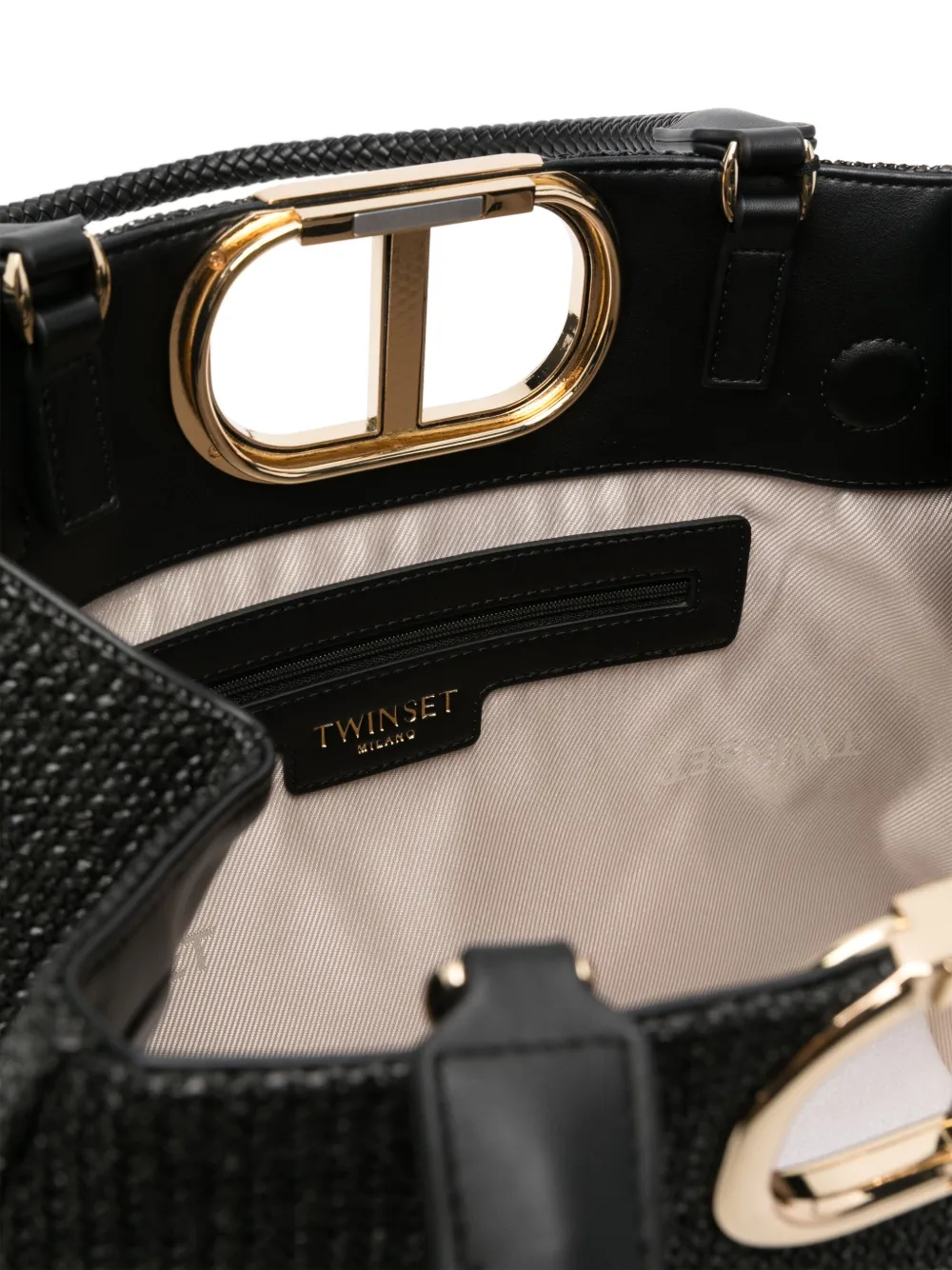 TWINSET Lila grote shopper Zwart