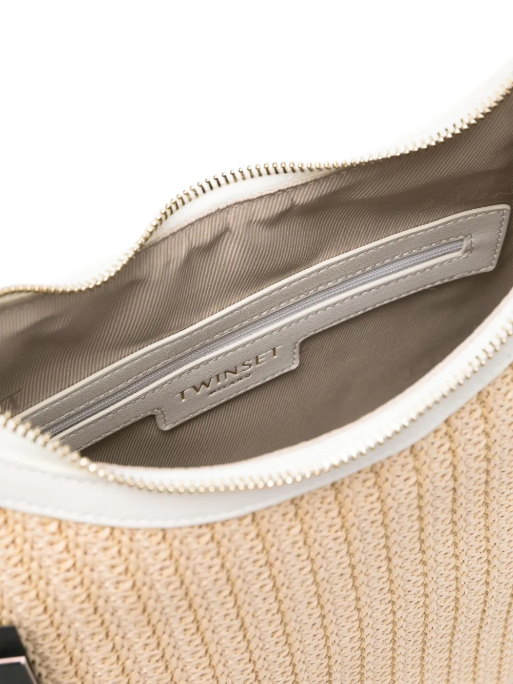 TWINSET Schoudertas met logopatch Beige