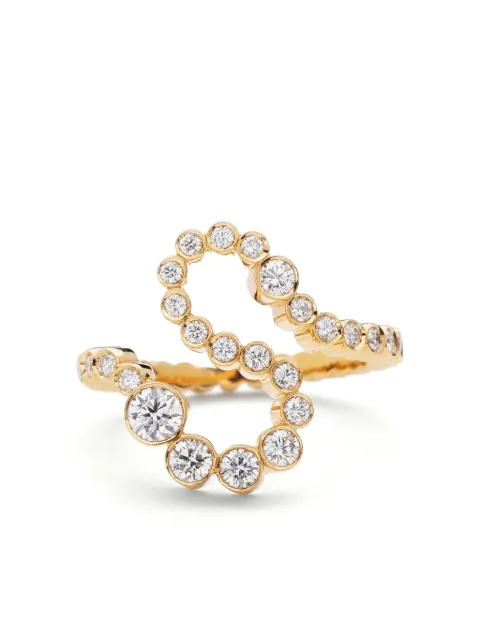 Sophie Bille Brahe 18kt recycled yellow gold S letter diamond ring