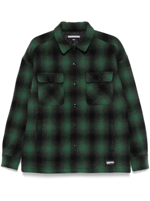 Neighborhood check-pattern shirt jacket