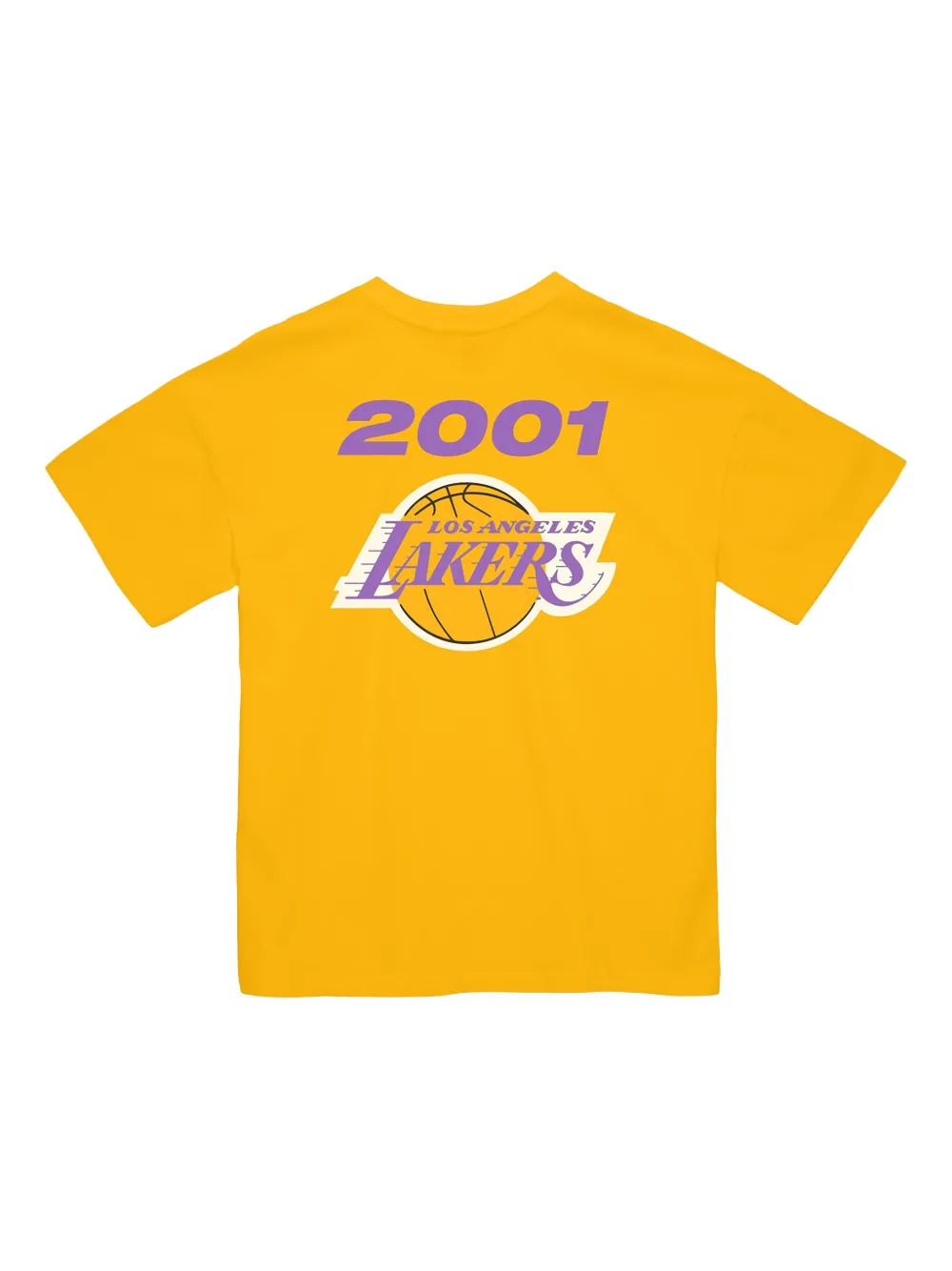 Mitchell & Ness Los Angeles Lakers 2001 "Finals" T-shirt Geel