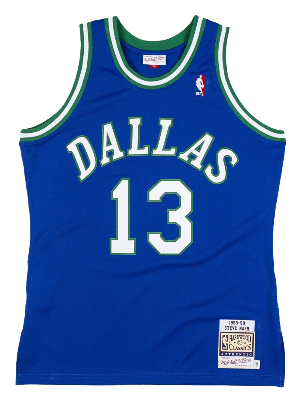 Mitchell & Ness x NBA Swingman "Dallas Mavericks Road 98-99 Steve Nash" tank top Blauw