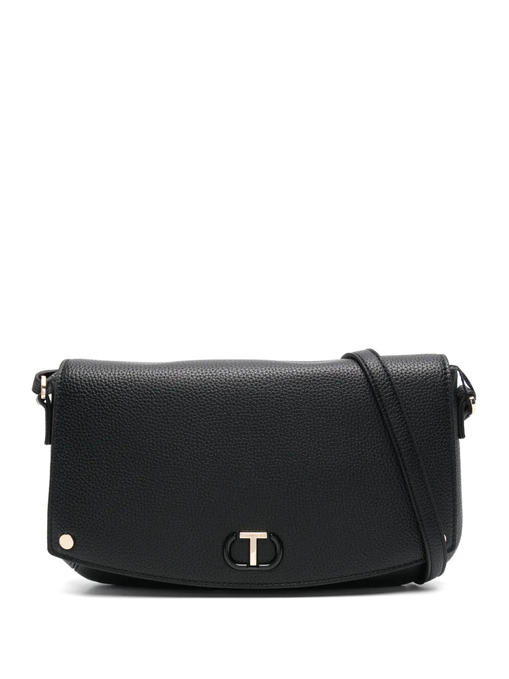TWINSET オーバル Tロゴ ショルダーバッグ - ブラック TWINSET オーバル Tロゴ ショルダーバッグ - ブラック
