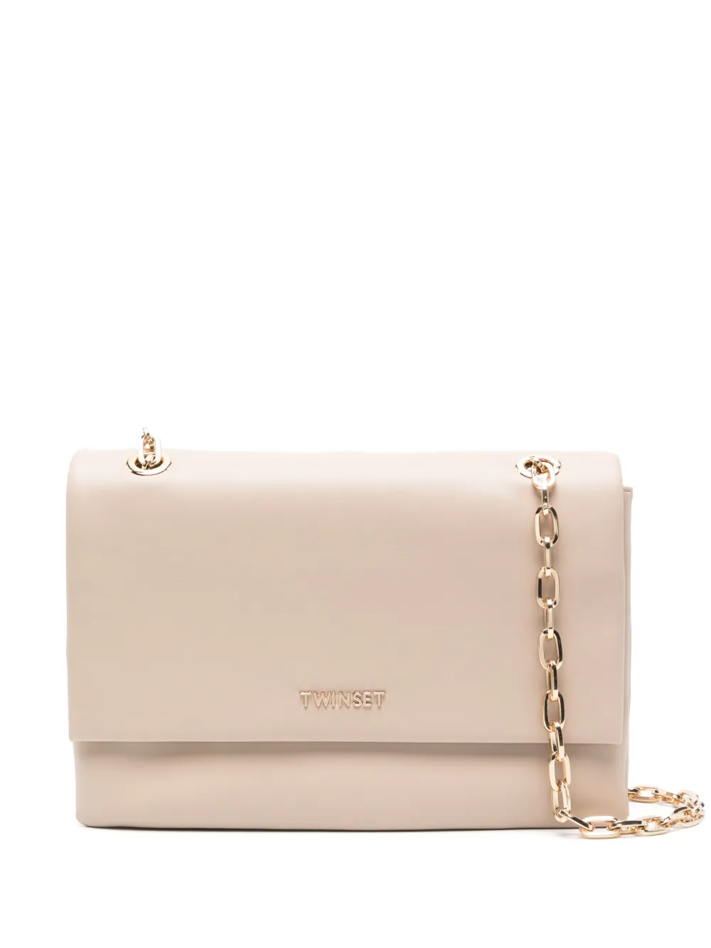 TWINSET Schoudertas met logo Beige