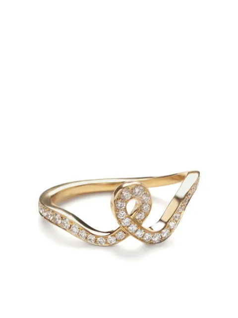 Sophie Bille Brahe 18kt recycled yellow gold Ribbon diamond ring