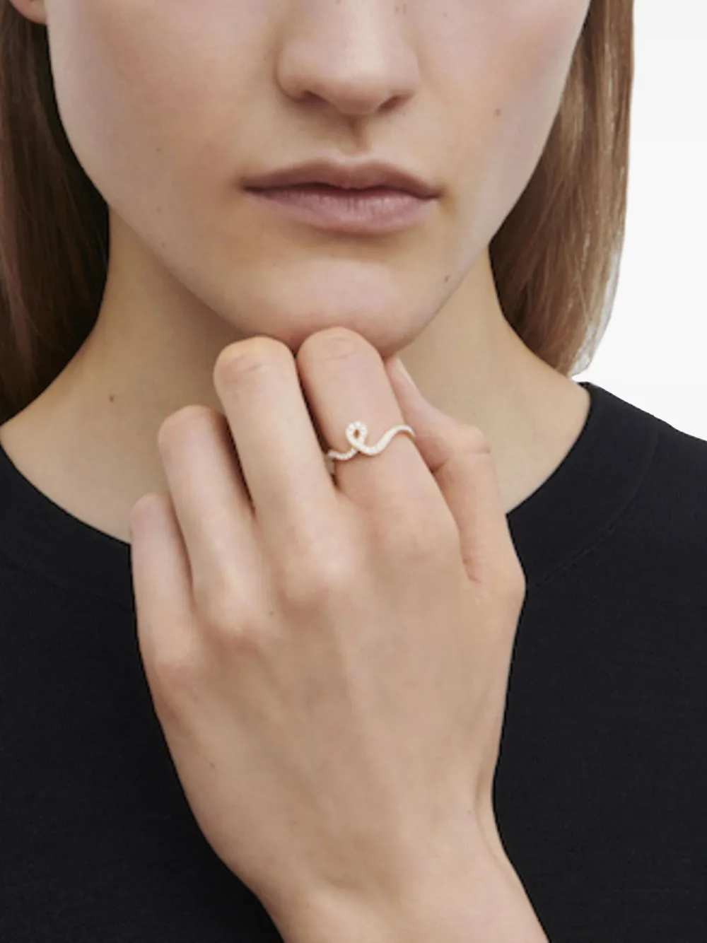 Sophie Bille Brahe 18kt recycled yellow gold Ribbon diamond ring - Goud