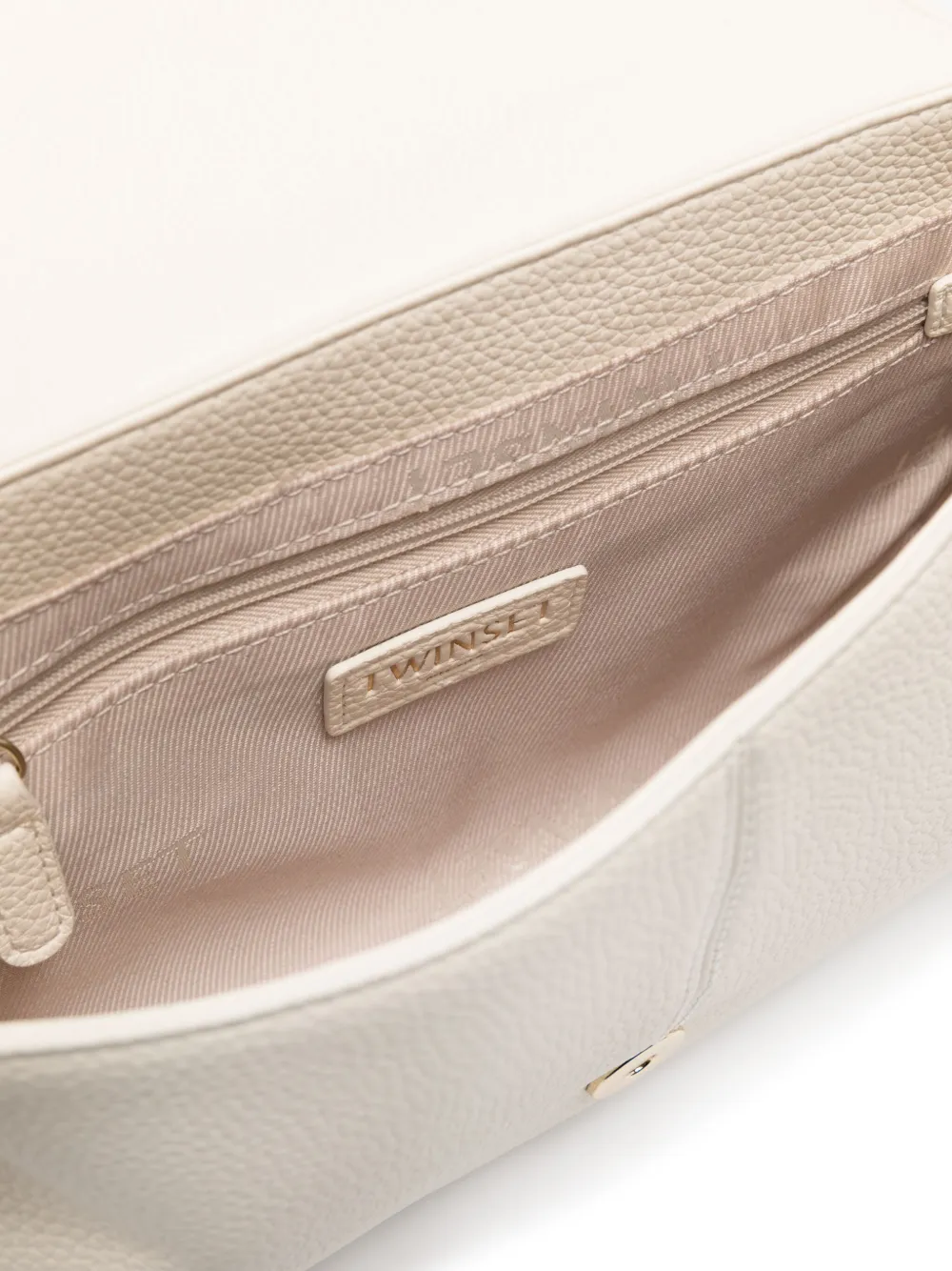 TWINSET Oval T crossbodytas met logo Beige