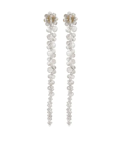 Simone Rocha aretes con detalles de cristal