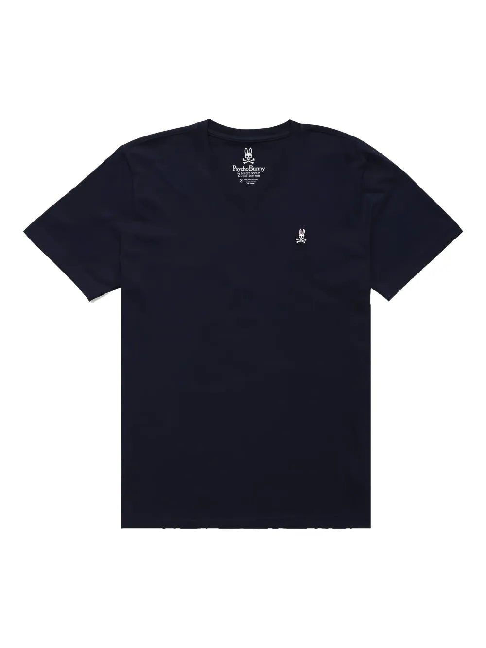 Psycho Bunny playera con cuello en V | azul | Image 1