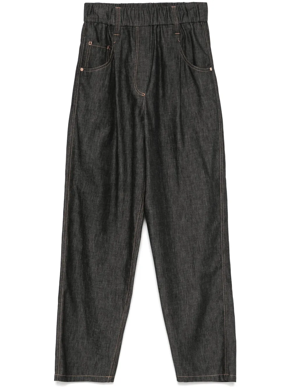 Brunello Cucinelli chambray trousers | Black | Image 1