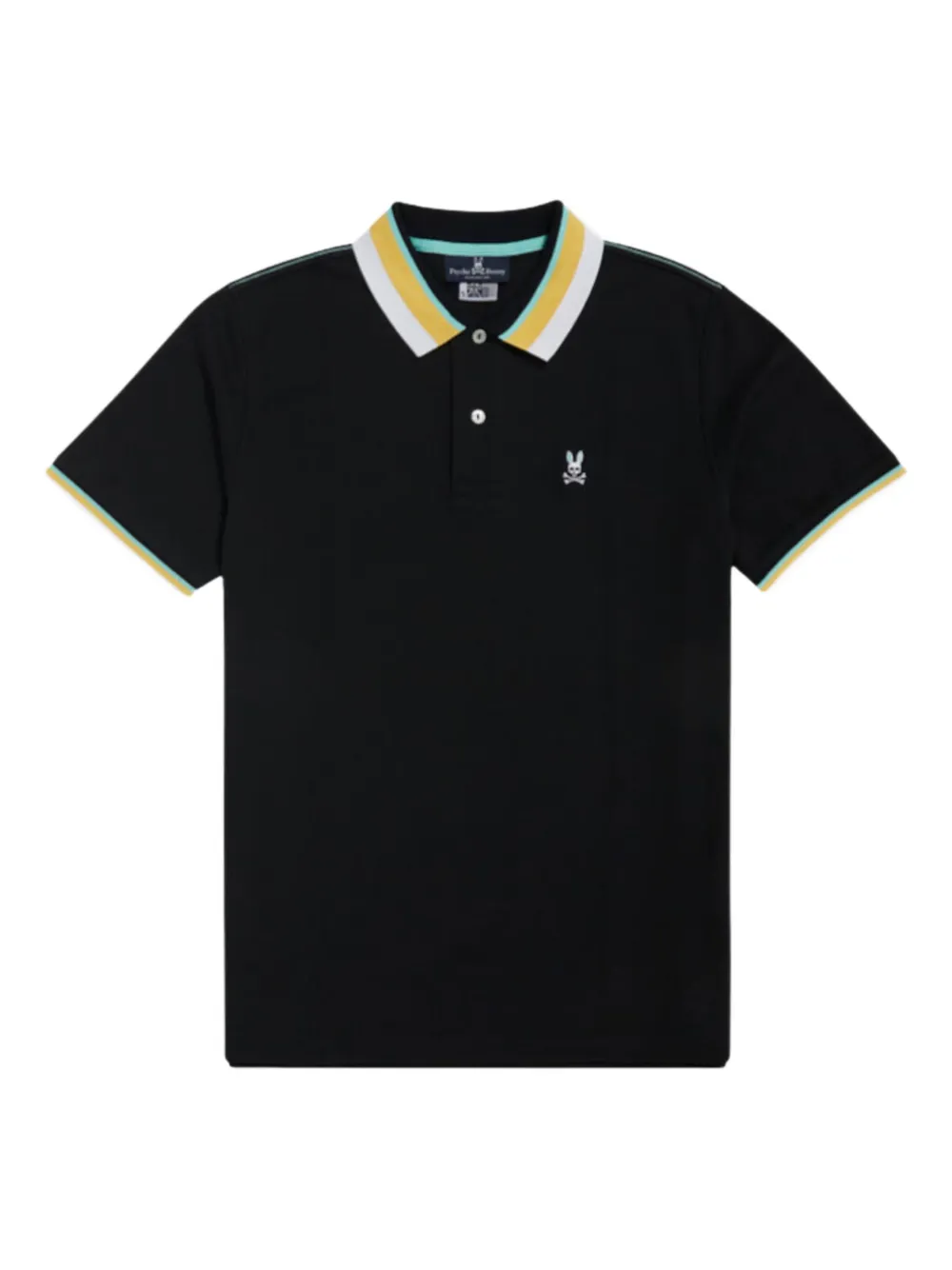 Psycho Bunny logo-embroidered polo shirt Zwart