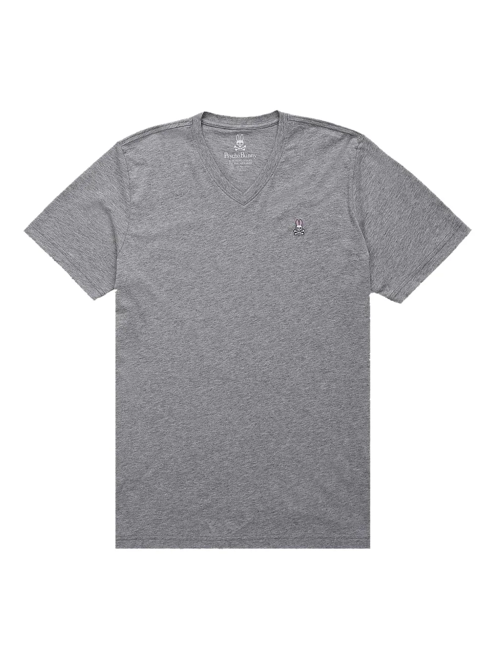 Psycho Bunny playera con cuello en V | gris | Image 1