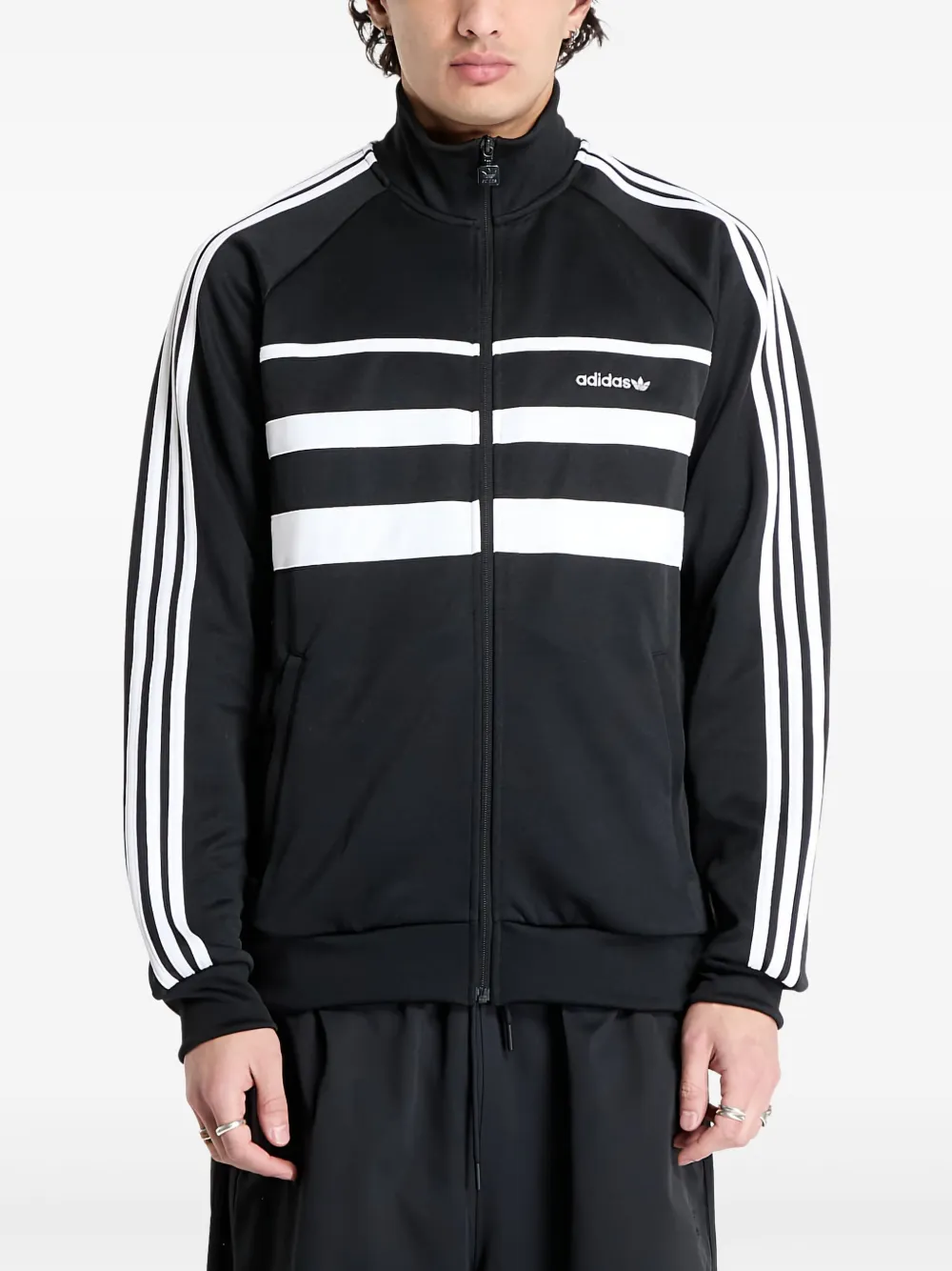 adidas sudadera The First a paneles con cierre | negro | Image 1
