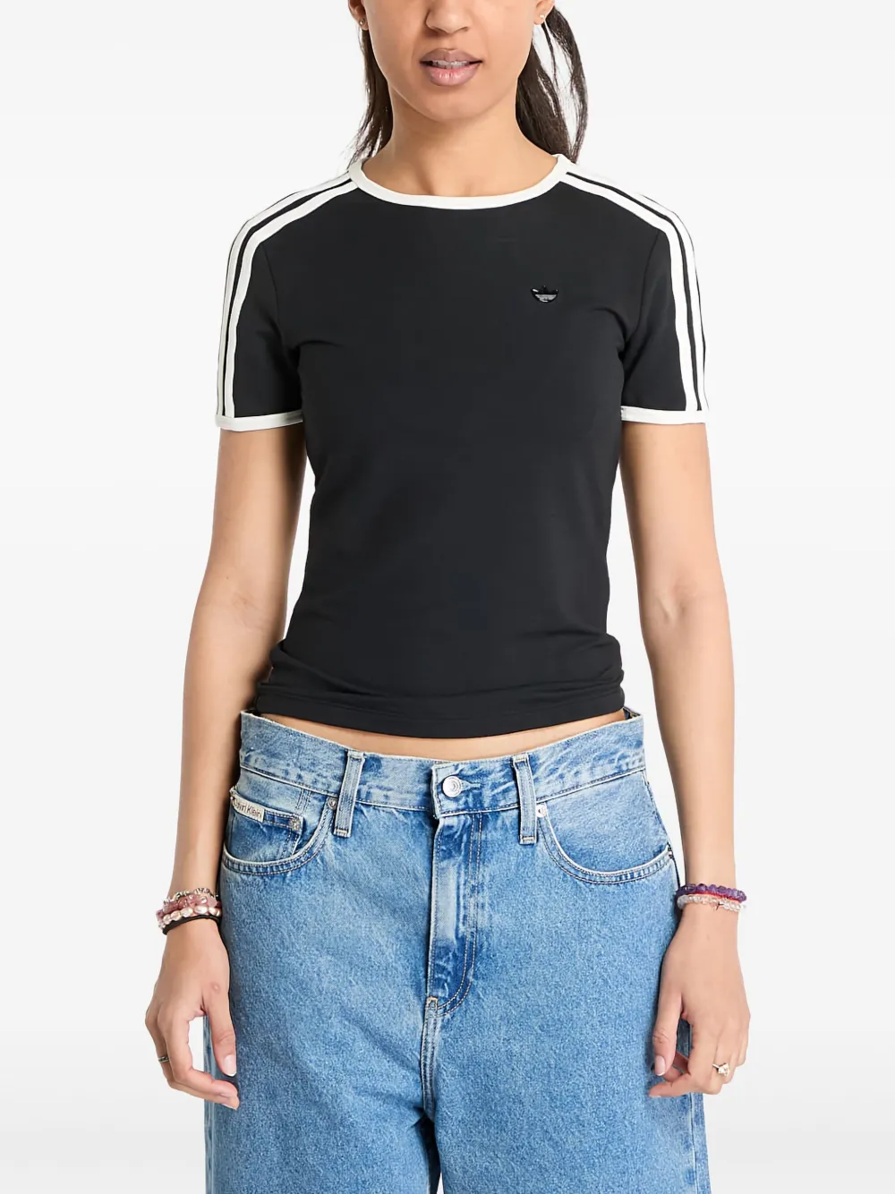 adidas logo-embroidered T-shirt | Black | Image 1