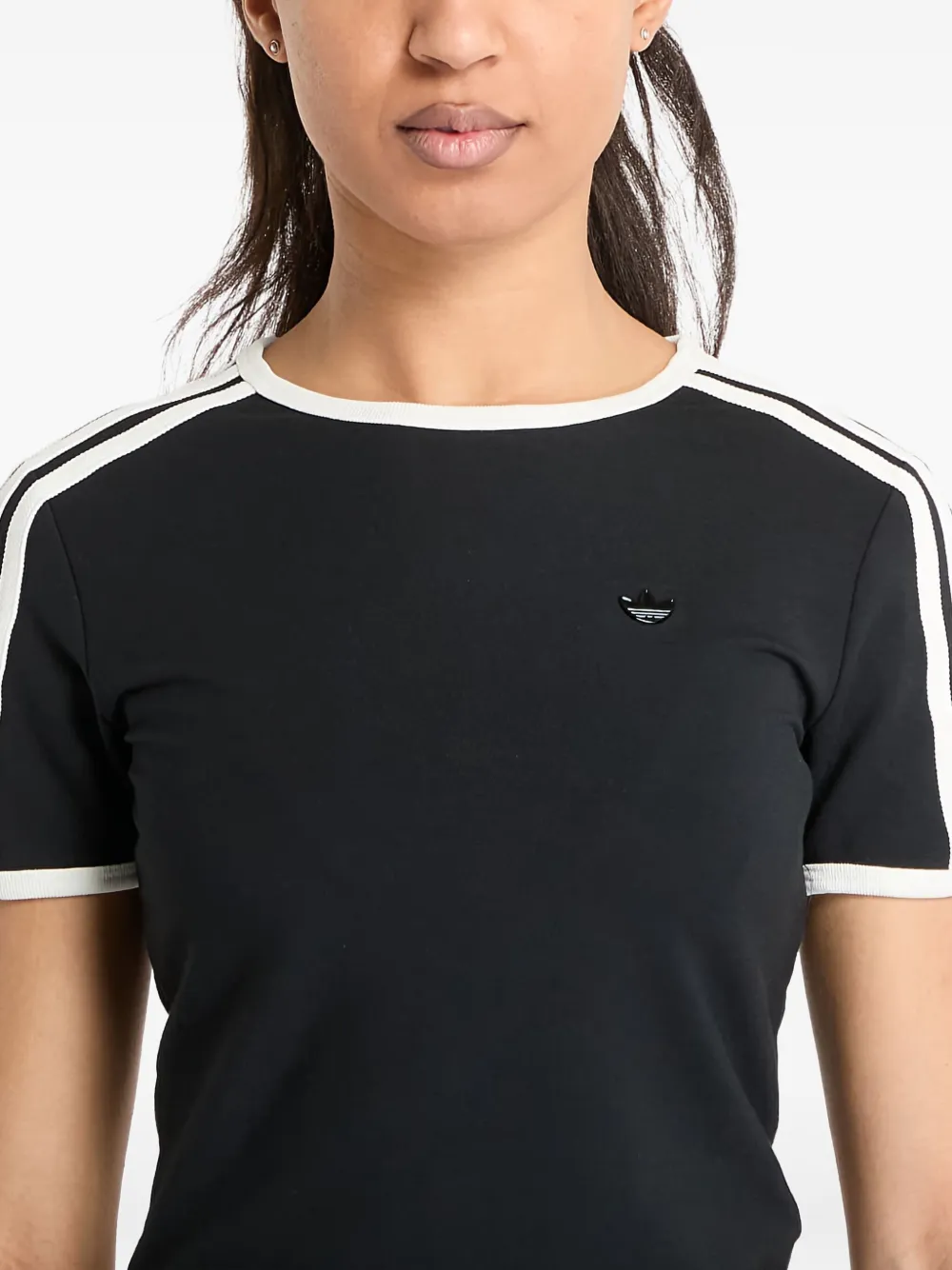 Adidas Originals Logo-embroidered T-shirt In Black