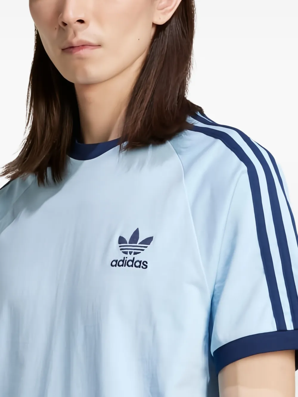 adidas 3-Stripes Adicolor T-shirt Blauw