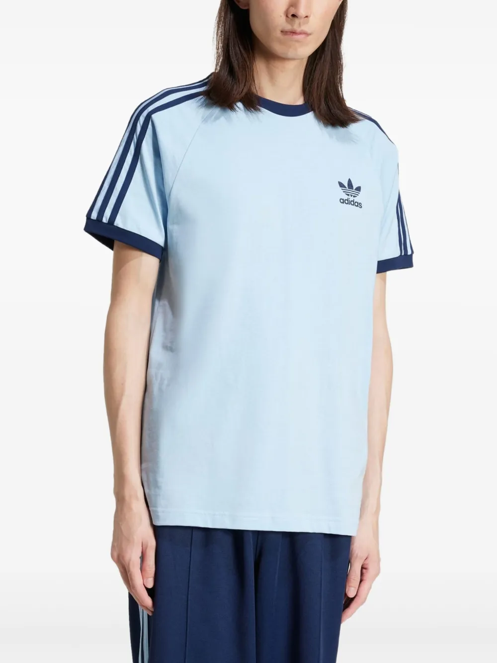 adidas 3-Stripes Adicolor T-shirt Blauw