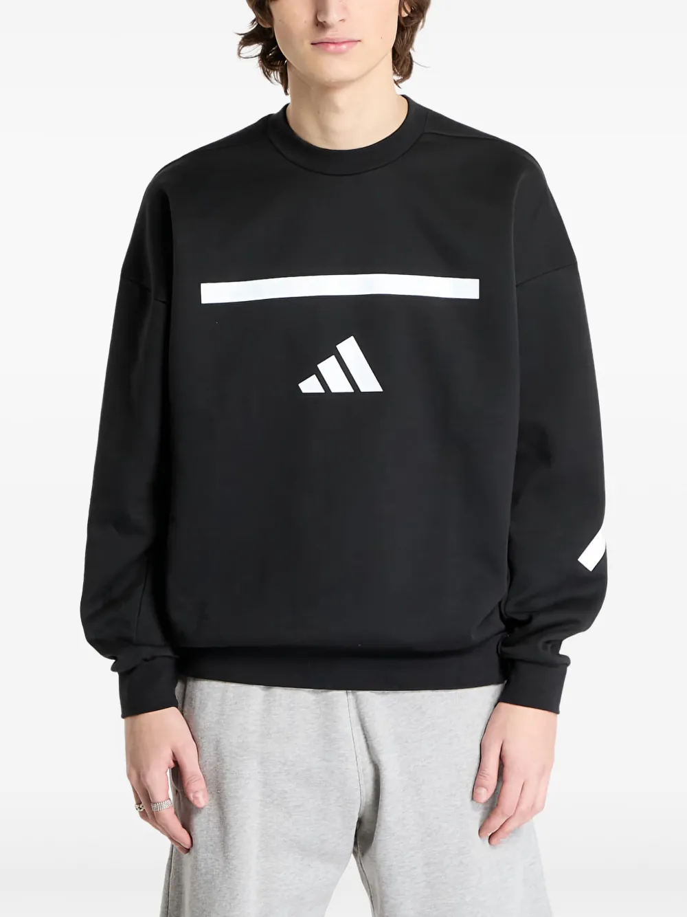 adidas logo-print sweatshirt | Black | Image 1