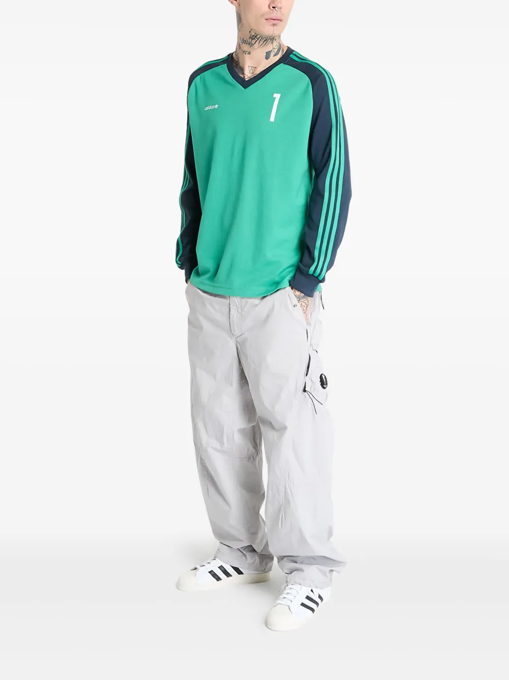 adidas Top met colourblocking SEMI COURT GREEN