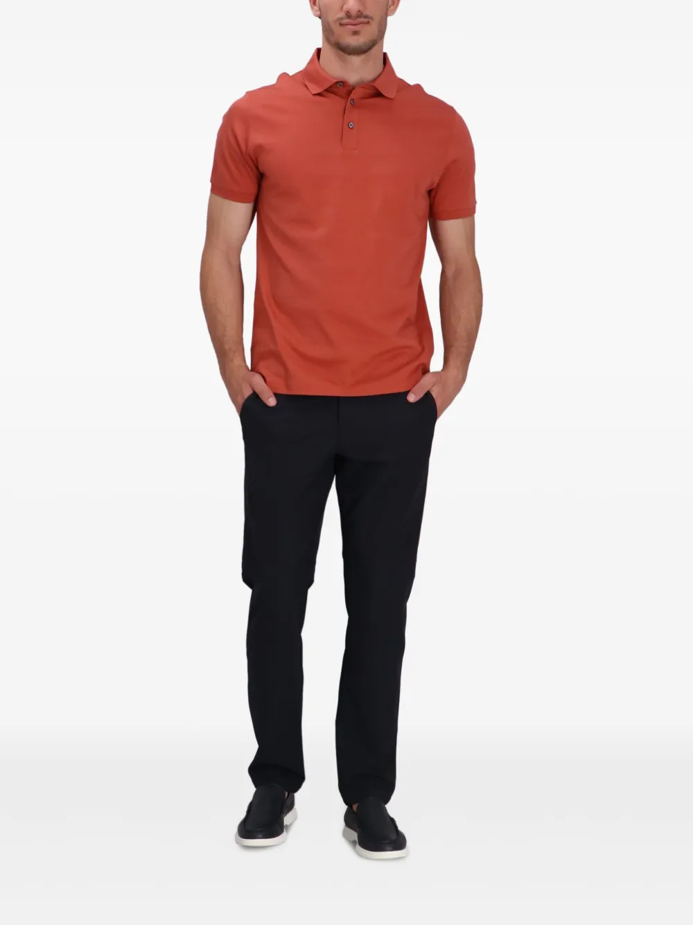 BOSS cotton polo shirt - Oranje