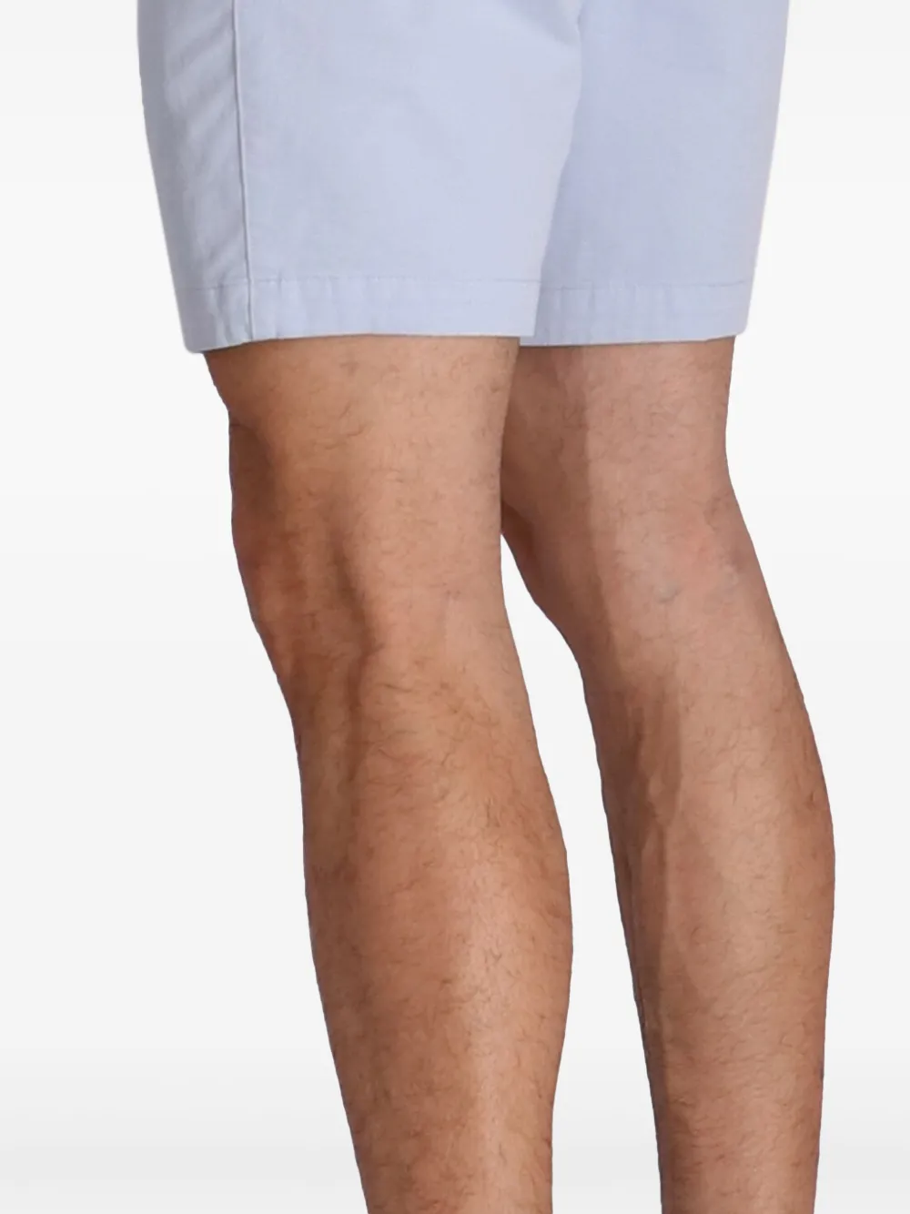 BOSS Katoenen gabardine shorts Blauw