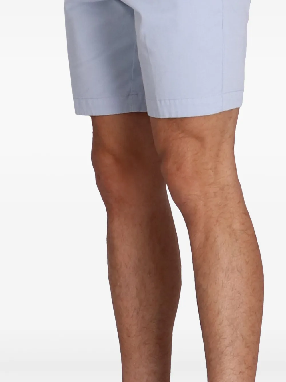 BOSS Katoenen gabardine shorts Blauw