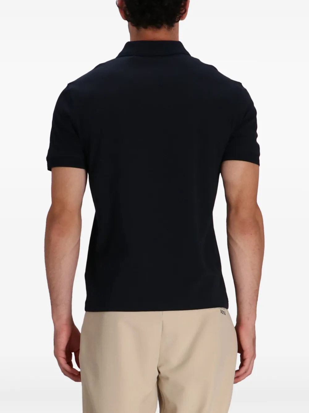 BOSS Katoenen poloshirt Blauw