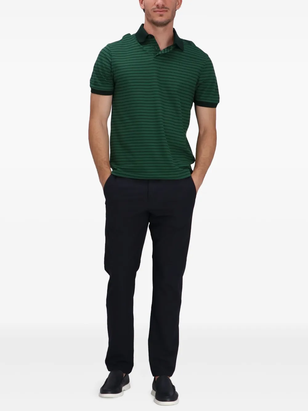 BOSS cotton polo shirt - Groen