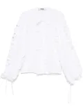 PNK ruffle-trim blouse - White