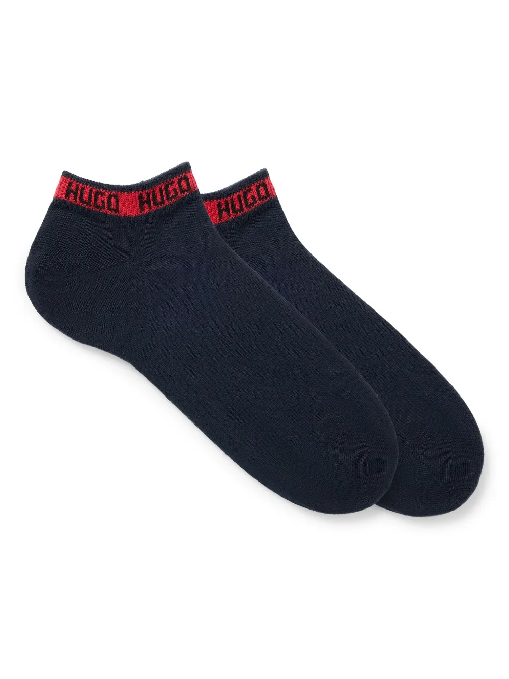 HUGO Par de meias com logo intarsia | Azul | Image 1