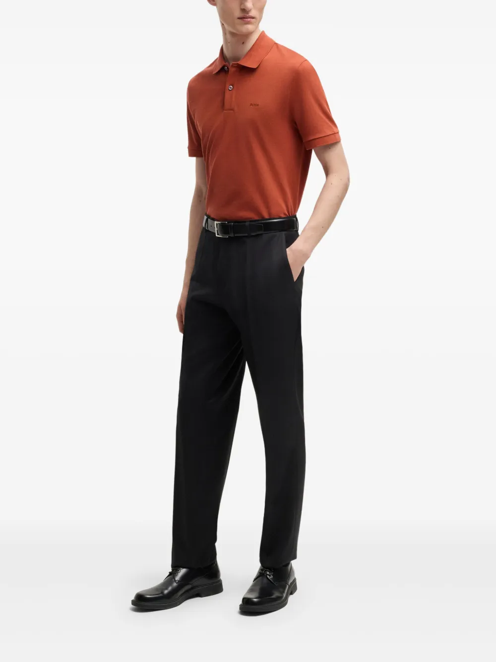 BOSS Katoenen poloshirt - Oranje