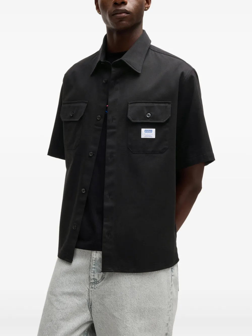 Shop Hugo Boss Ekyno Shirt In Black