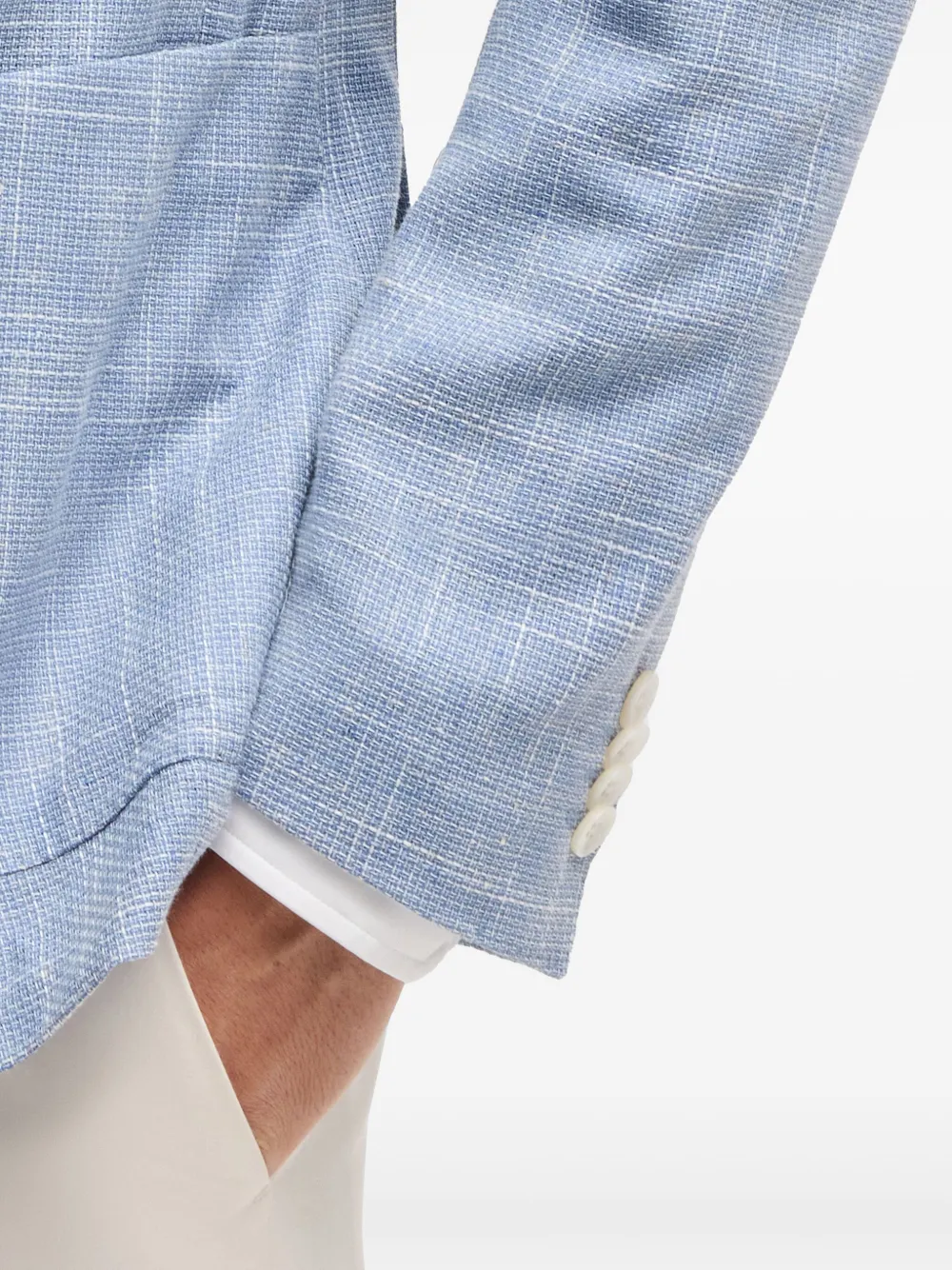 BOSS Blazer met enkele rij knopen Blauw