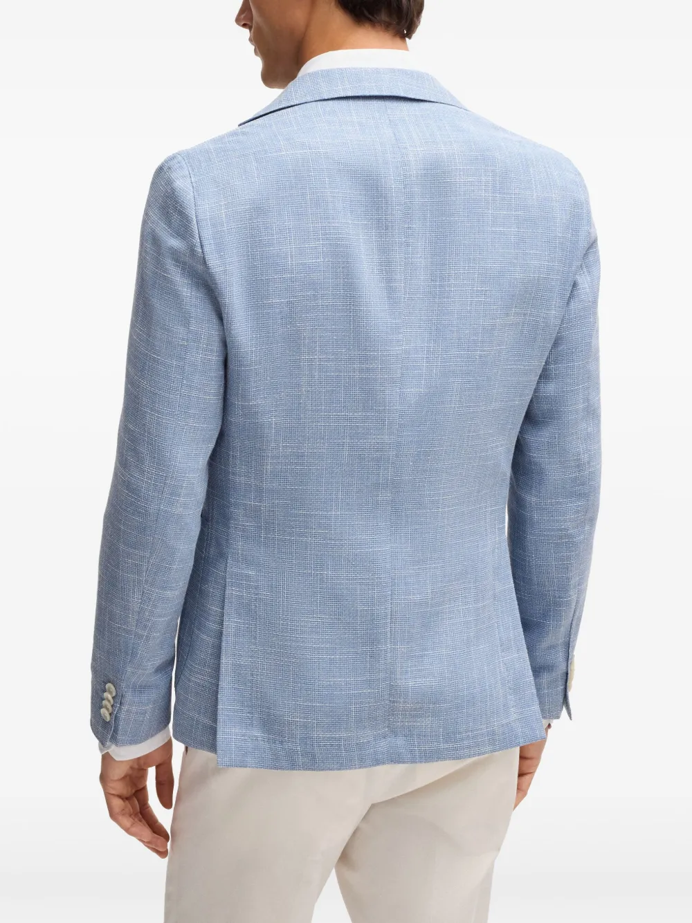 BOSS Blazer met enkele rij knopen Blauw