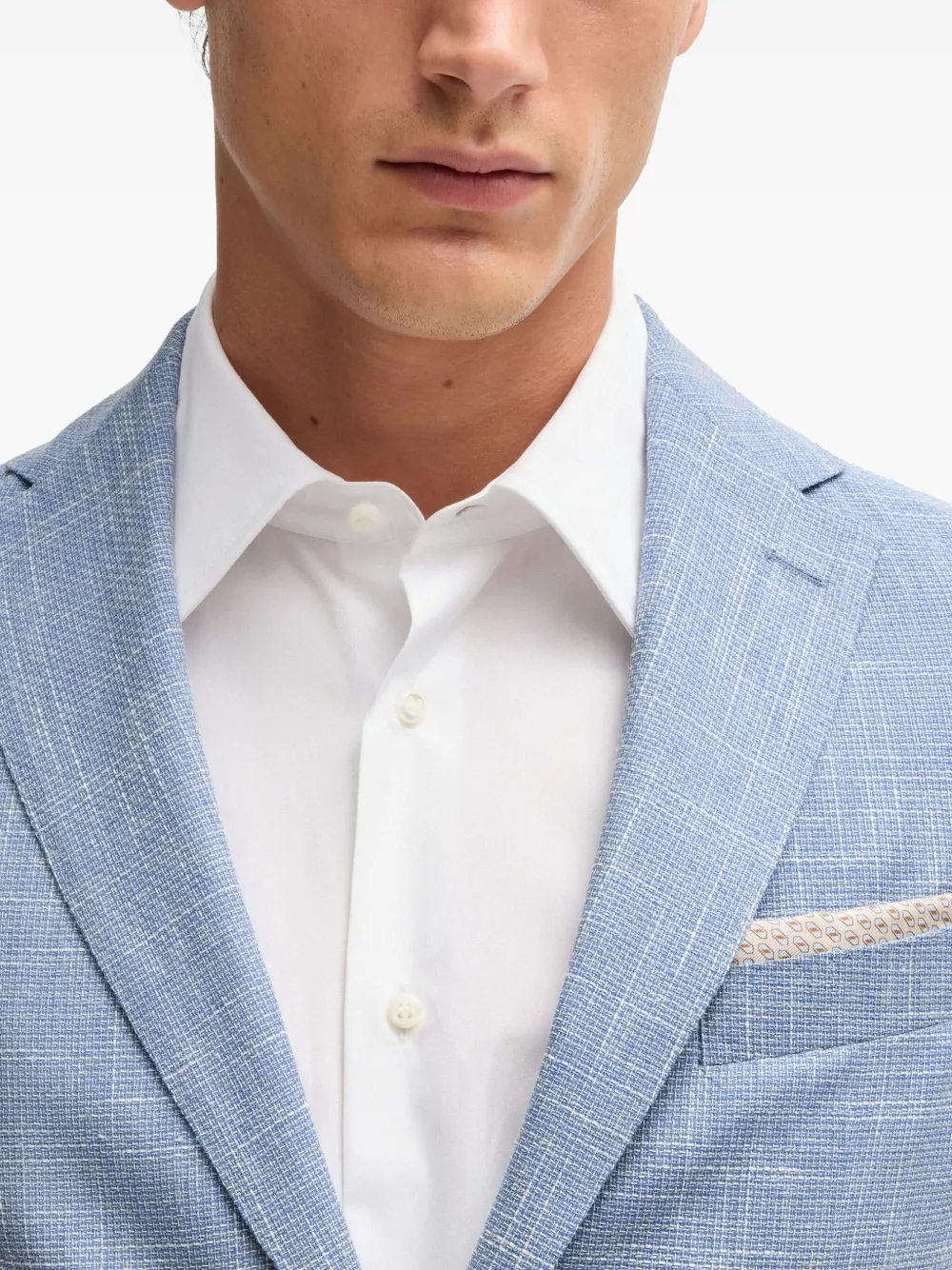 BOSS Blazer met enkele rij knopen Blauw