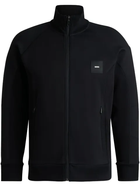 BOSS appliqué zip-up sweatshirt 