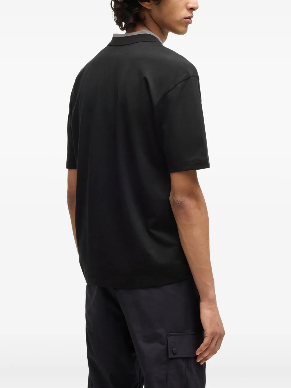 HUGO x RB poloshirt met logo-applicatie Zwart