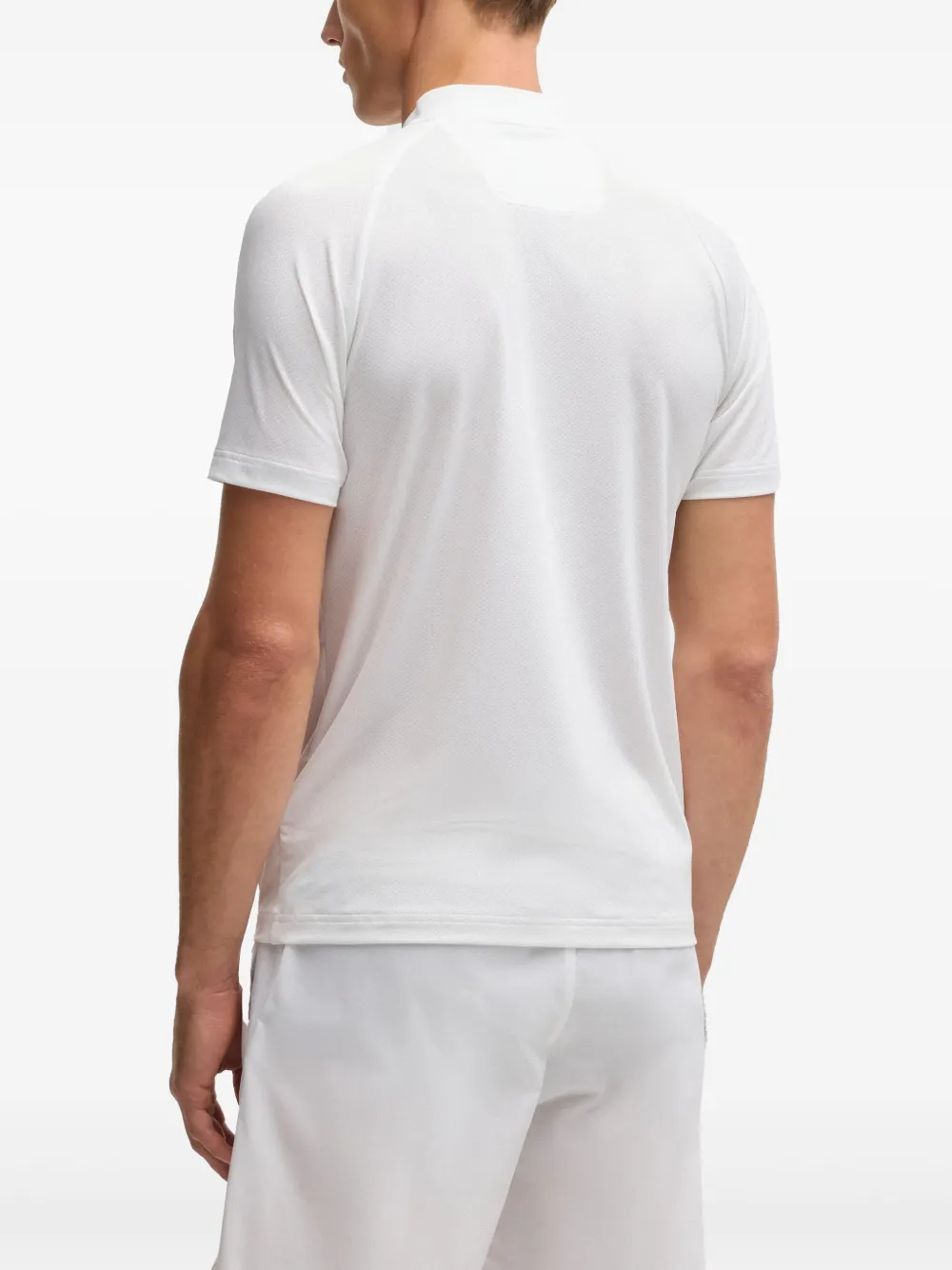 BOSS Poloshirt met logoprint Wit
