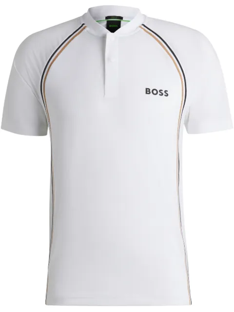 BOSS logo-print polo shirt